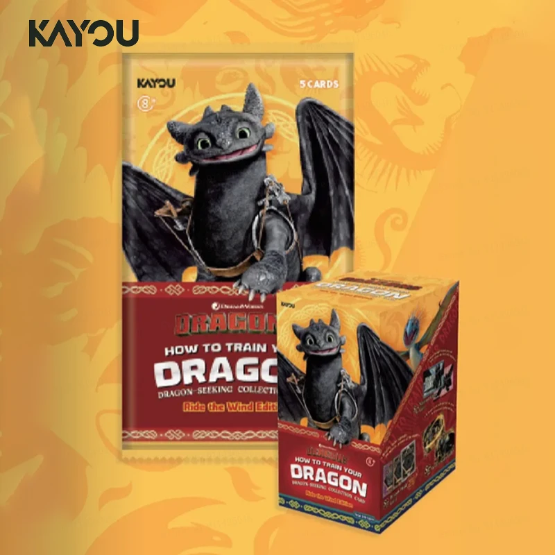 Genuine KAYOU X How To Train Your Dragon Dragon Seeking Blind Box Collectible Card Game English Version Collectible Toy Gifts