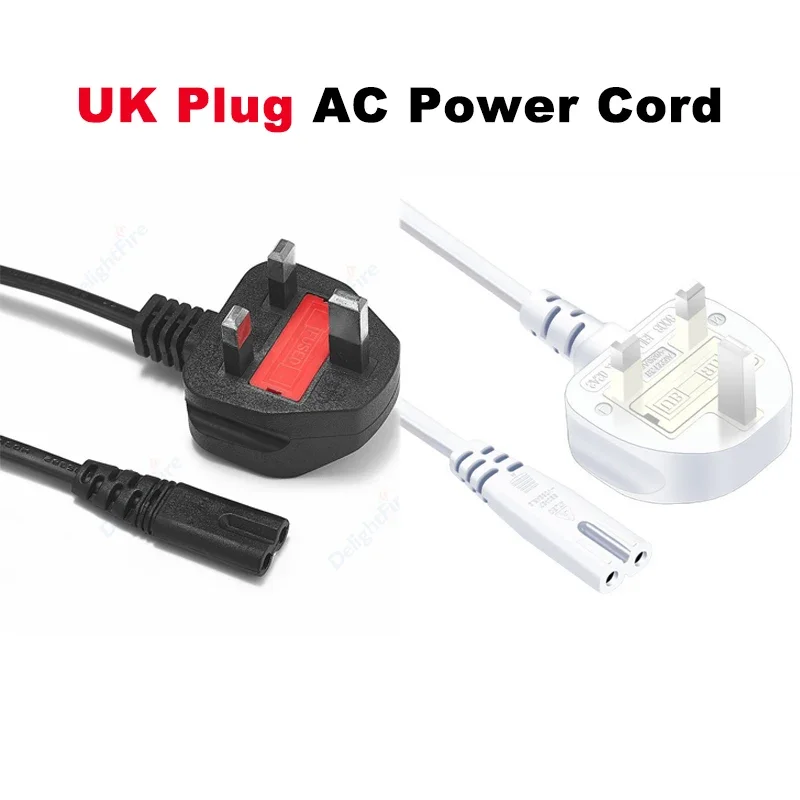 UK Plug AC Power Supply Cable IEC320 C7 13A Fuse Type G Figure 8 AC Power Extension Cord for Microsoft Surface Pro 4 XBOX One S