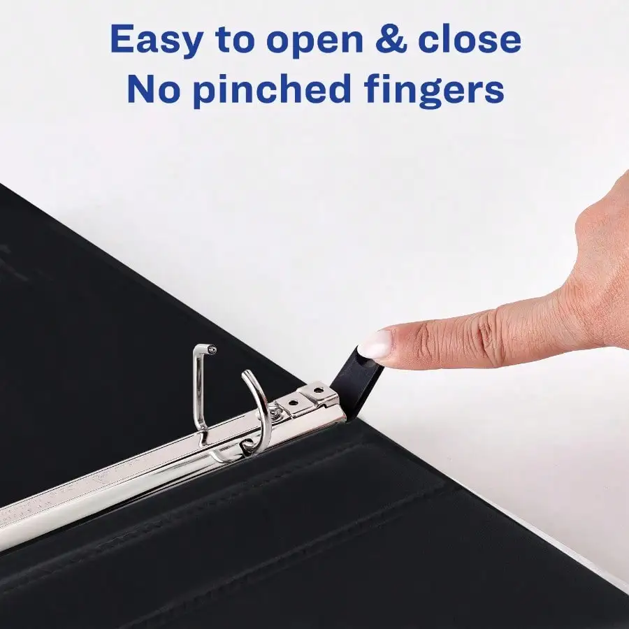 헤비듀티 바인더, 3", 파란색, 경사형 링, 원터치