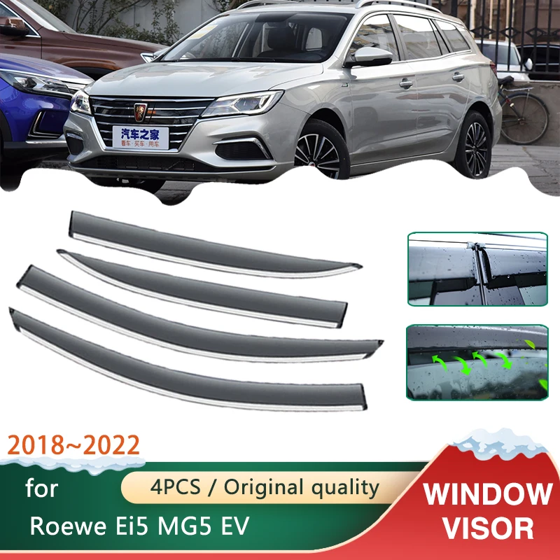 

Автомобильные оконные козырьки для Roewe Ei5 MG5 EV MG EP универсал 2018 ~ 2022 аксессуары навес солнце дождь дым оттенки защита дефлектор