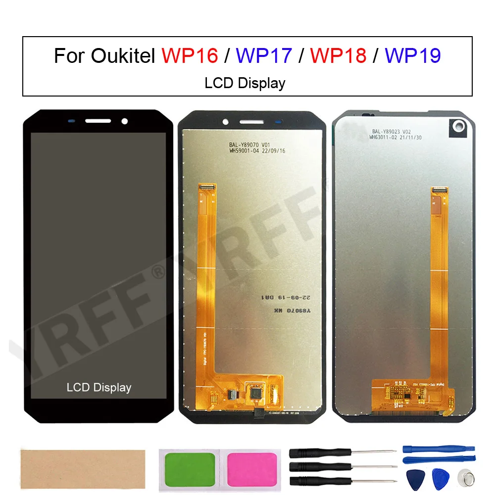 

LCD Display Touch Screen Digitizer Assembly for Oukitel WP16,WP18,WP19, WP17, Phone Panel Replacement