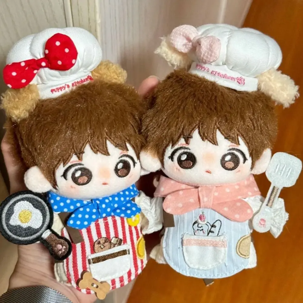 

Chef Hat 10cm Cotton Doll Clothes Dress Up Apron Set Doll Clothes Outfit Creative Lovely Doll Clothes Set 10cm Cotton Doll