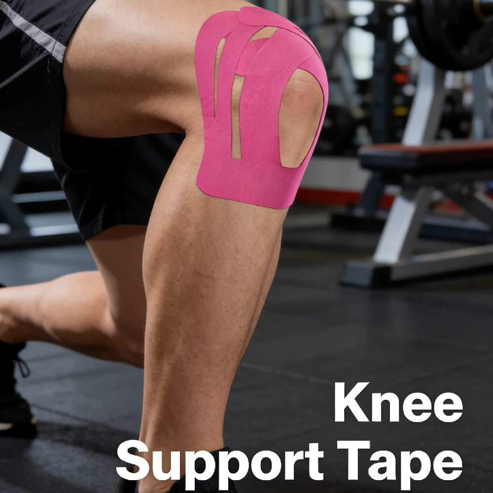 10pcs  Pre-Cut Knee Support Muscle Tape Breathable Kinesiology Knee Sticker,Anti-Slip Joint Stabilization Knee Brace Tape