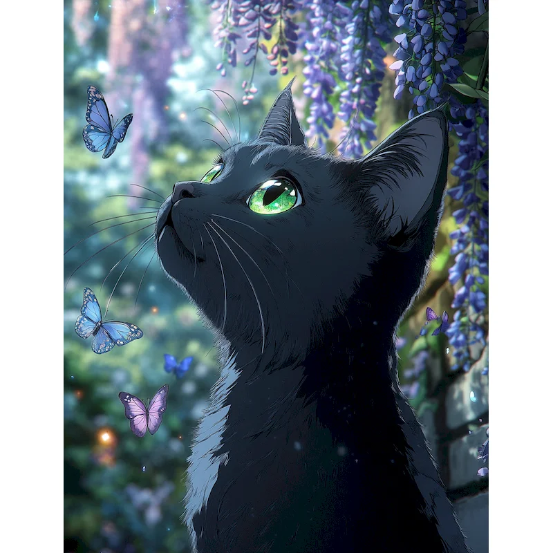 

GATYZTORY DIY Paint By Number Animal Black Cat HandPainted Art Drawing On Canvas Coloring By Numbers Gift Kit Home Decor