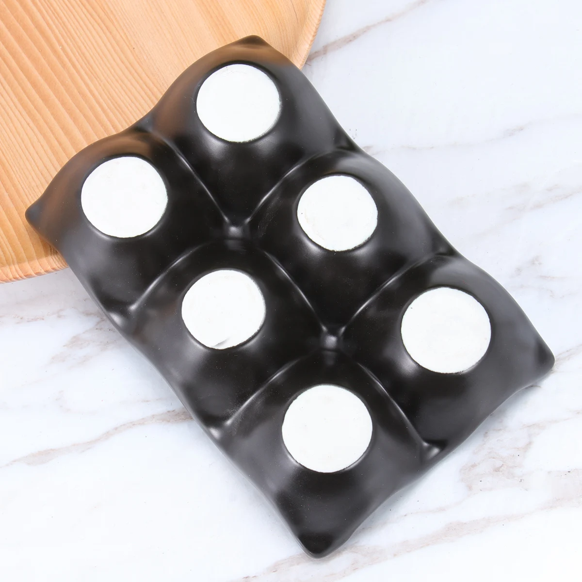

6 Grids Egg Storage Utensils Chicken Black Carrier Holder for Fridge Containers Food Refrigerator with Cover