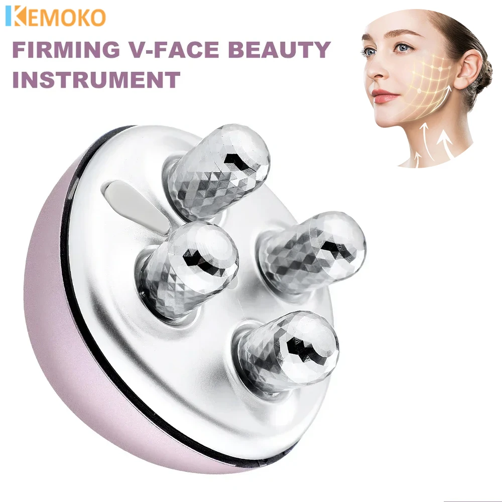 

EMS Face Slimming 3D Roller Micro Current Face Lift Slimmer Facial Wrinkle Removal Skin Tightening Lift Massager Beauty Devices