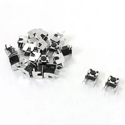 6x6x4mm Round Pushbutton 2-Pin Right Angle Momentary DIP Tactile Switch