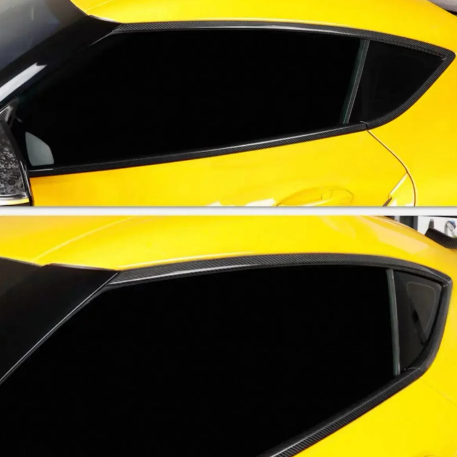 اكسسوارات السيارات الجانب الباب مزورة الكربون قطاع الكربون نافذة الكسوة ل GR Supra A90 A91 MK5 نافذة تزيين قطاع الكسوة #4