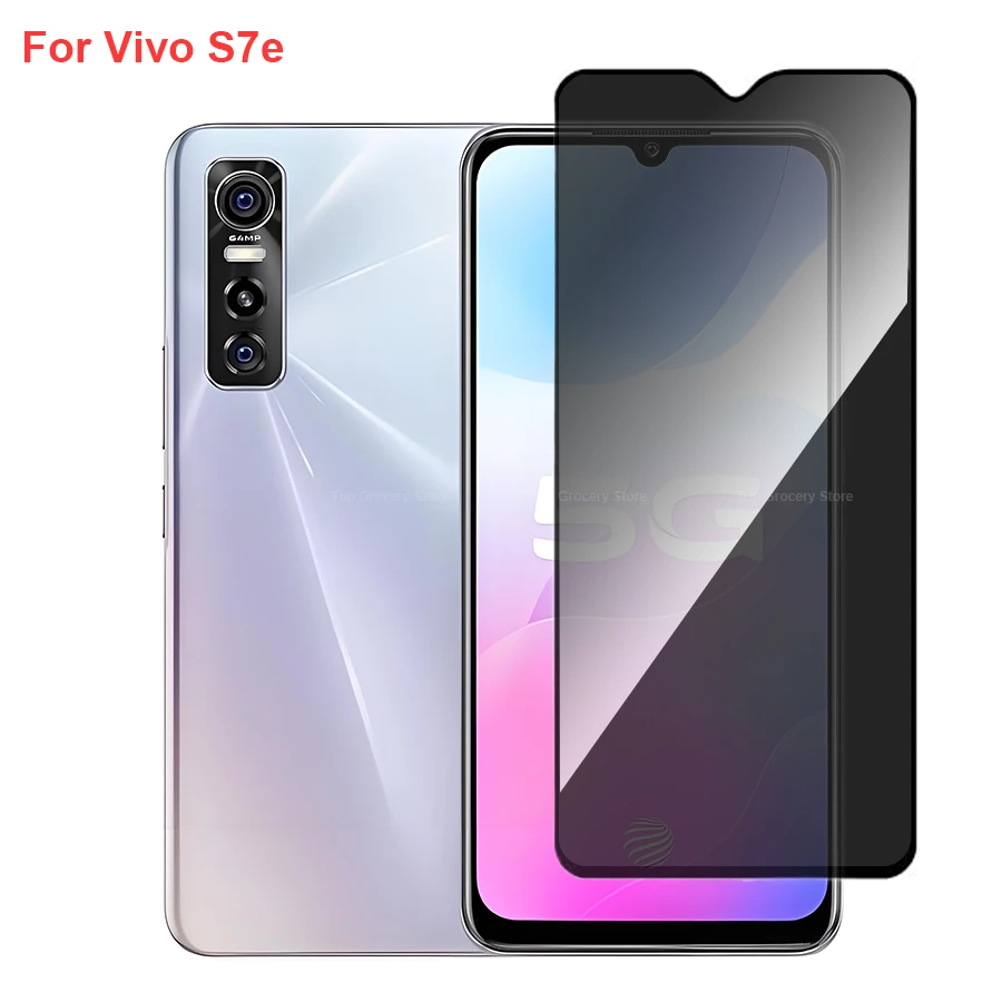 

For Vivo S7e Anti Spy Privacy Tempered Glass Screen Protector Compatible For VivoS7e Full Cover Screen Phone Film