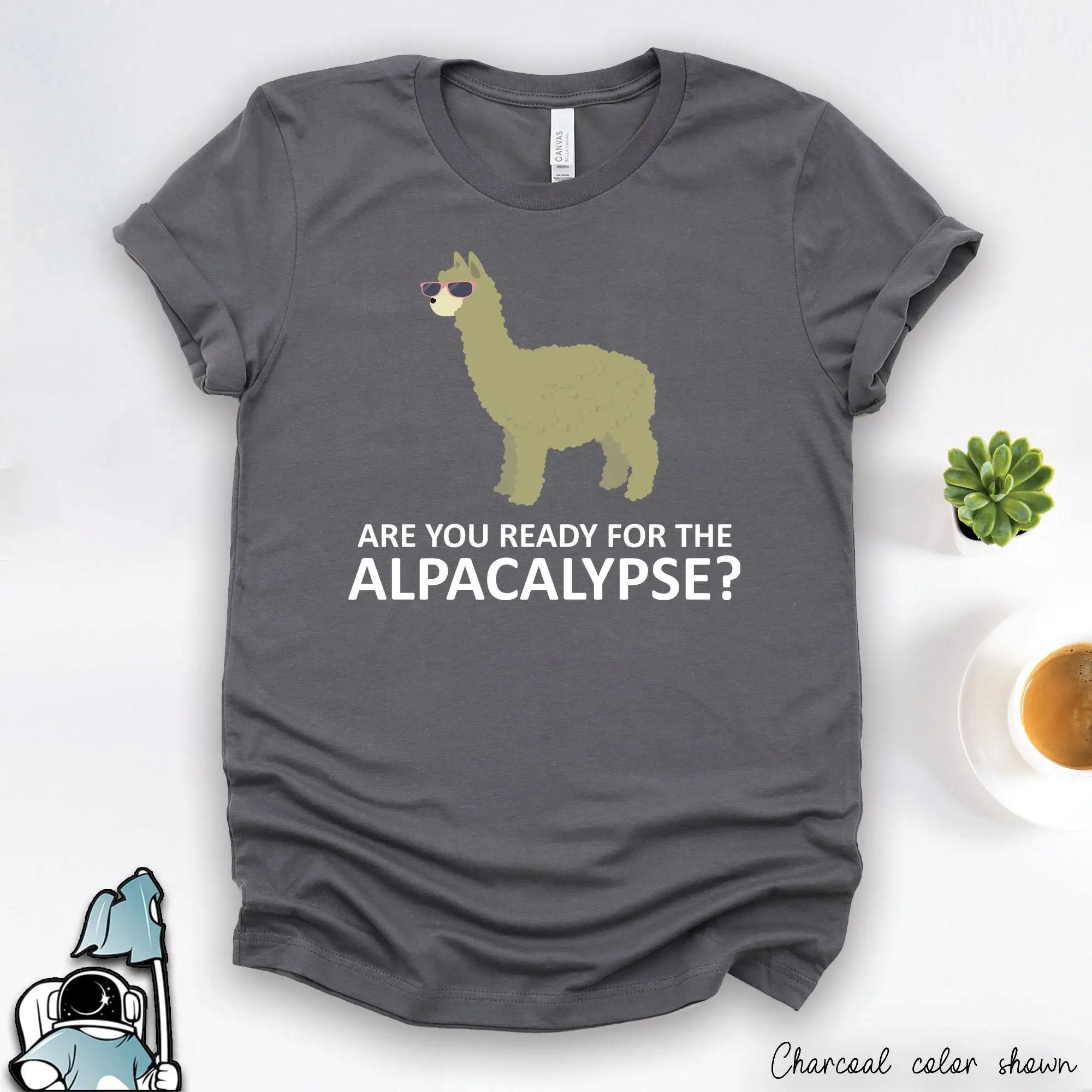 Футболка с альпакой s Ready For The Alpacalypse Art Animal Lover