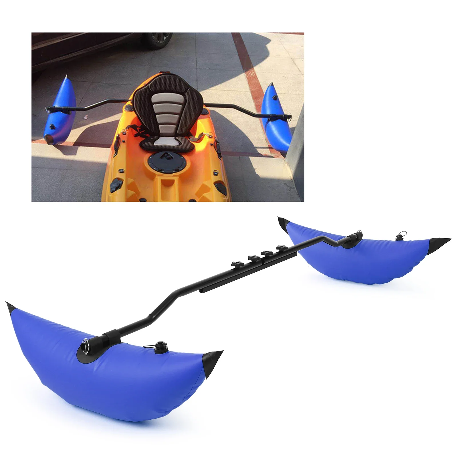 Kayak PVC Inflatable Outrigger Float Fishing Stabilizer Kit