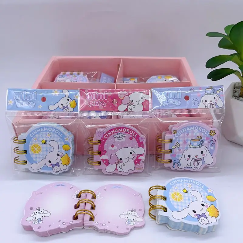 16pcs Sanrio Stationary Cartoon Kuromi Cinnamoroll Mini Notebook Students Portable Note Book Coil Memo Pad School Supplies