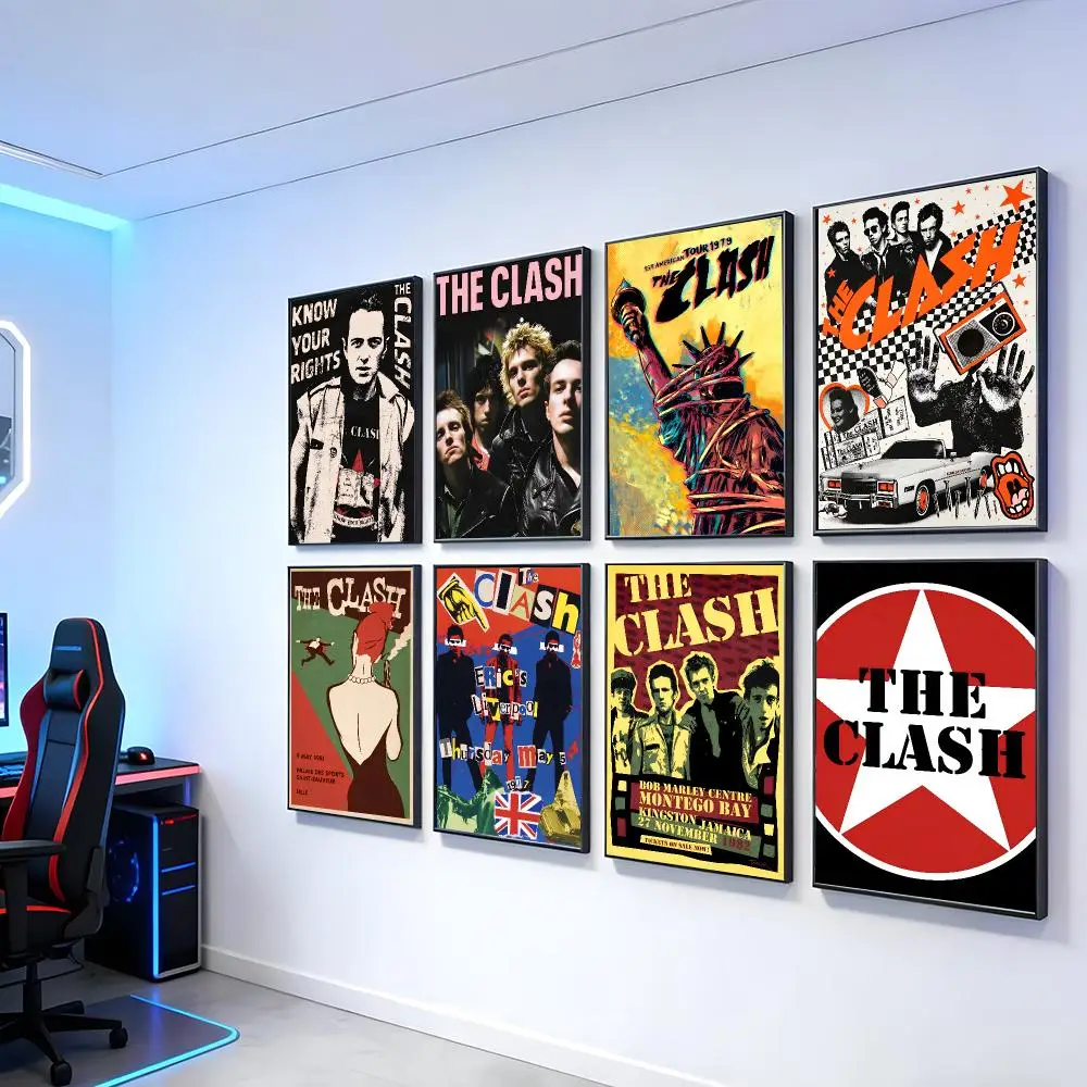 Band T-The C-Clash Poster Poster Artistic Stylish Wall Art For Home Office Bathroom‌ Decor Living