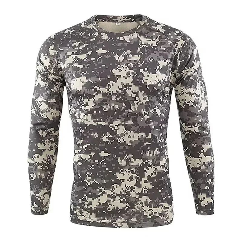 Hunting 3D Printed T-shirt Camo Y2K T-shirt Men's Camo Long Sleeve Spring Autumn Ultra Light Breathable Quick Drying Outdoor Top