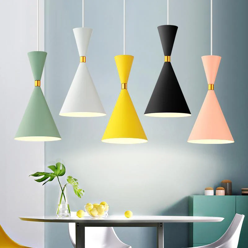 

Minimalist Nordic Style Restaurant Living room Pendant Light Bedroom Bedside Modern Macaron line Pendant Light Coffee Shop Light