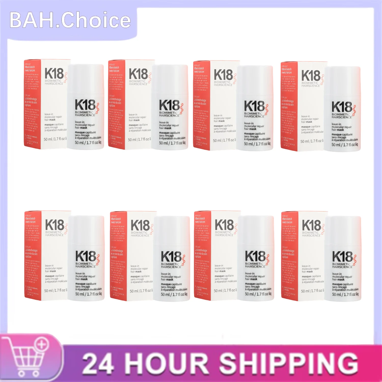 8Pcs K18 Molecular Repair Hair Mask Deep Conditioning Keratin Treatment for Soft Restored and Healthy Hair care product