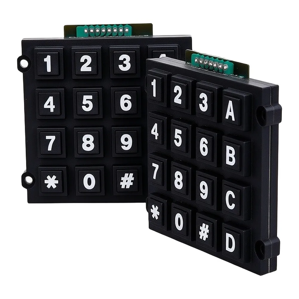 2 pcs For 4x4 For Matrix Keypad Module for Microcontroller Projects with Standard 0.1 inch Pin Spacing and Clear Labeling