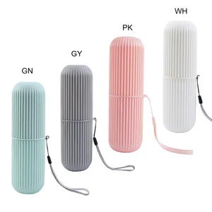 Portable plastic toothbrush, round, for travel, home organizer 6 Main Sales Support toothbrush - №2