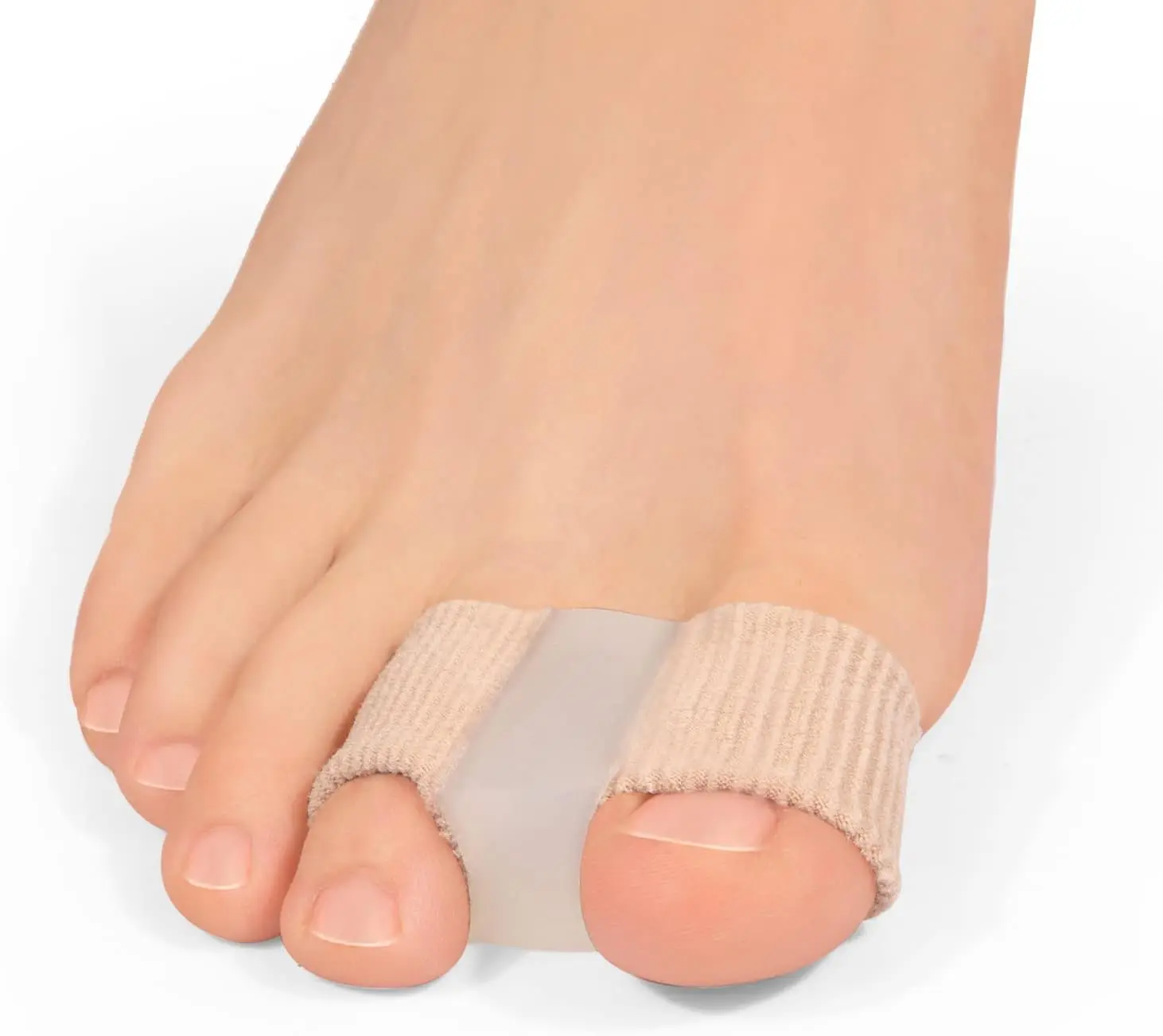 2Pcs Two Holes Toe Separator Hallux Valgus Bunion Corrector Orthotics Thumb Straightener Feet Bone Adjuster Pedicure Foot Care