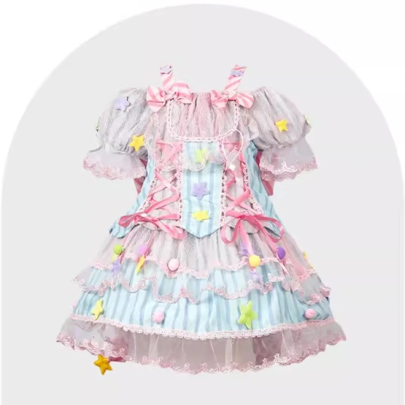 

UK NEXT ZARU Dopamine Sugar Princess Dress Cos Платье Детское платье Юбка Лолиты для девочек