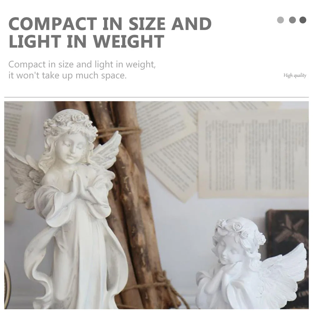 Prayer Angel Resin Home Lovely Figurine naments Decor Compact Lightweight Lovely nament Desktop Craft Christmas Outdoor
