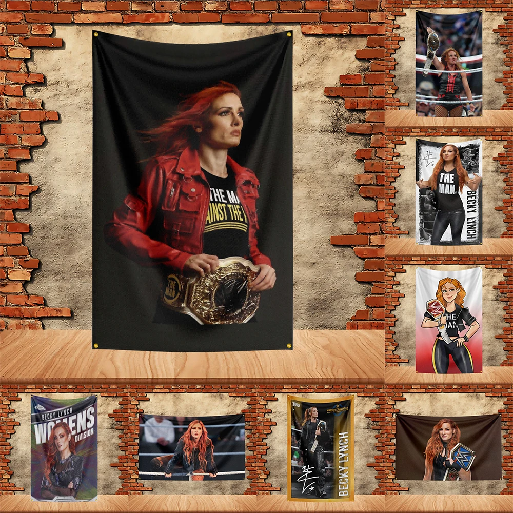 

90X150ft Becky Lynch Boxing Party Flag Polyester Printed Flag Banner Tapestry for Garden Garage Decoration Concert Flag