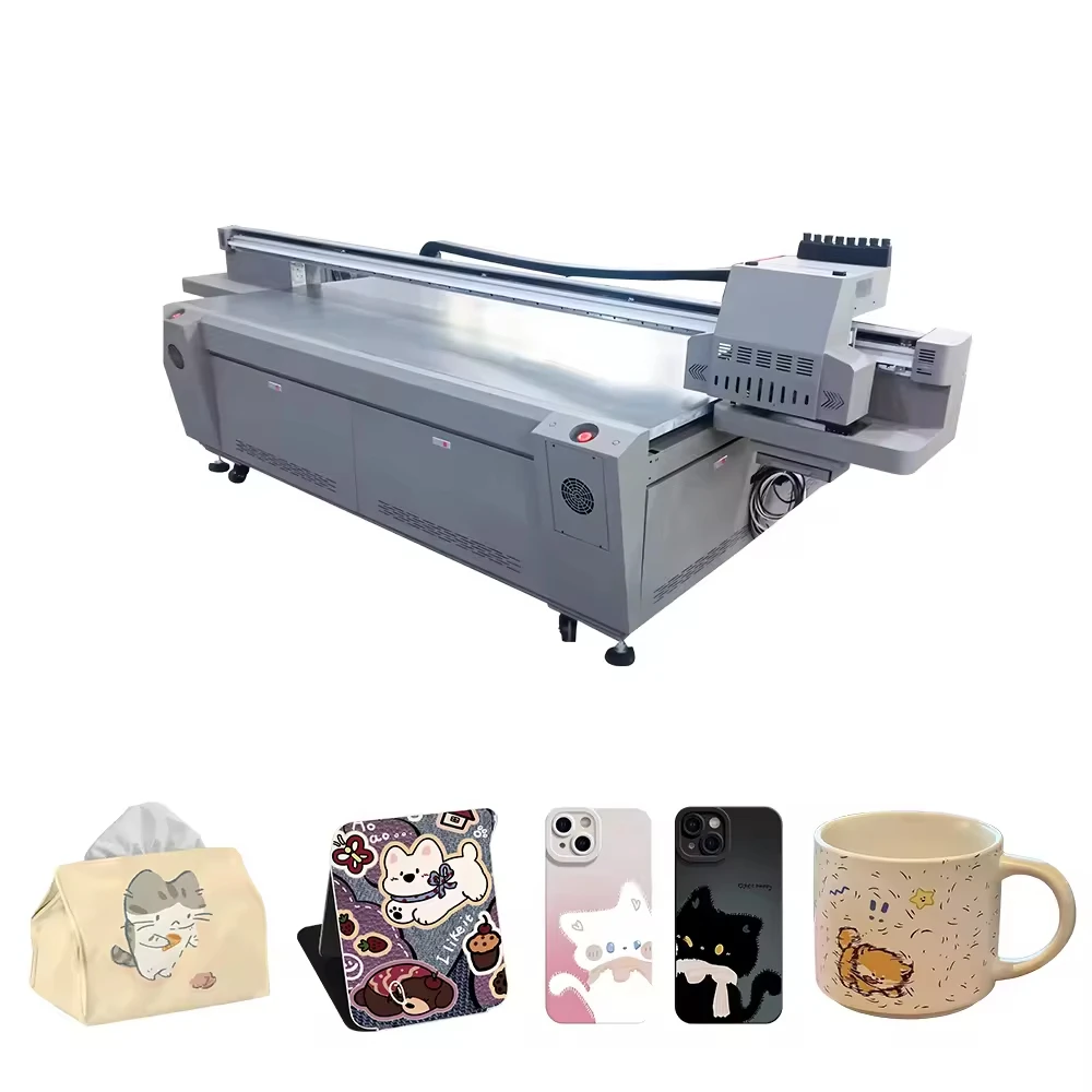 Large Format UV Printer A1 2513 1613 with Auto-Cleaning System CMYKW Color for Leather Puzzle Wood Souvenir UV Inkjet Printer