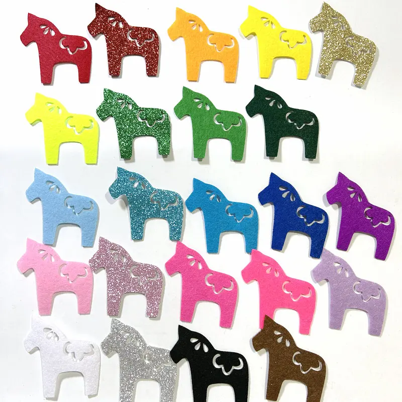 

Swedish Dala Horse Decoration, Confetti and Glitter Party, Vibrant Swedish Folk Art for Home Decor, 50Pcs