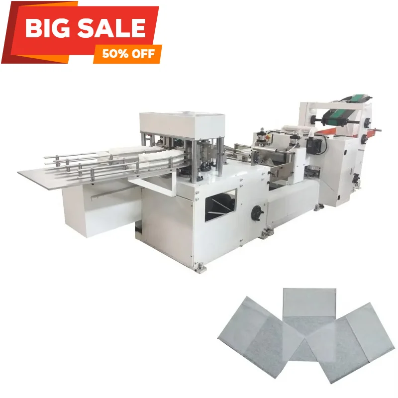 Customized Napkin Paper Machine High Speed Paper Napkin Making Machine Embossing Folding Industrial Production Line