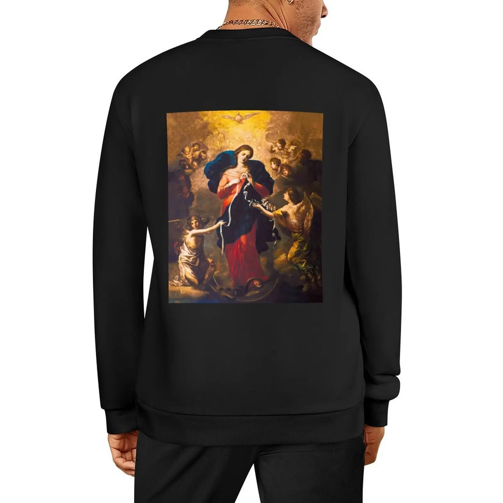 

Virgin Mary Untier of Knots Pullover autumn clothes men's winter sweater anime clothes tracksuits new sweatshirt