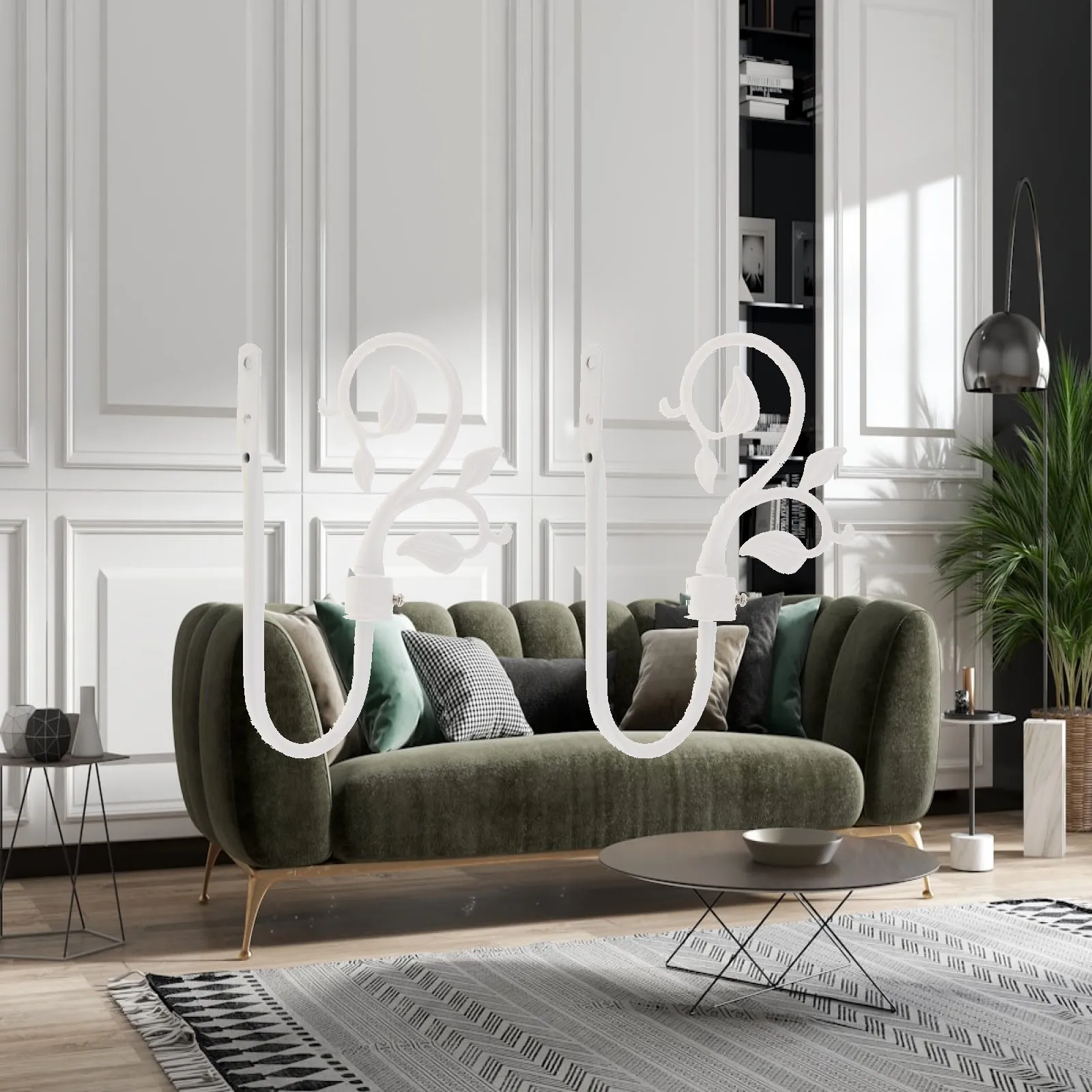 Curtain Hook Aluminum Alloy Window Holdback U Shape Wall Hanger Sturdy Drapery Hardware for Classic Decor