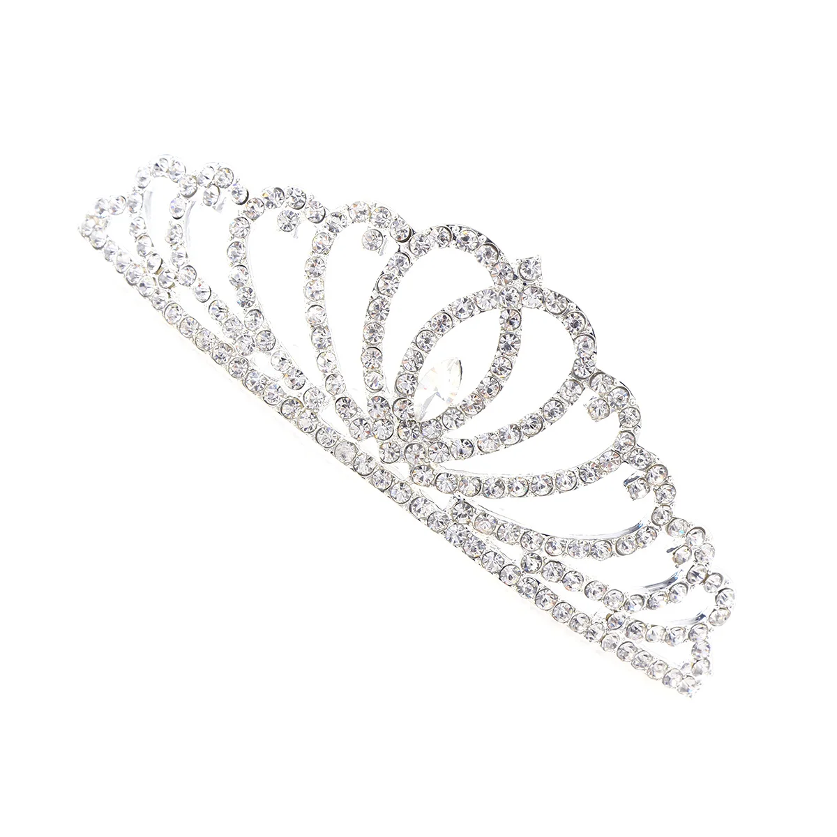 

Rhinestone Crown Hair Comb Elegant Bridal Tiara Lightweight Durable Wedding Pageant Headgear Women Jewelries Decorations