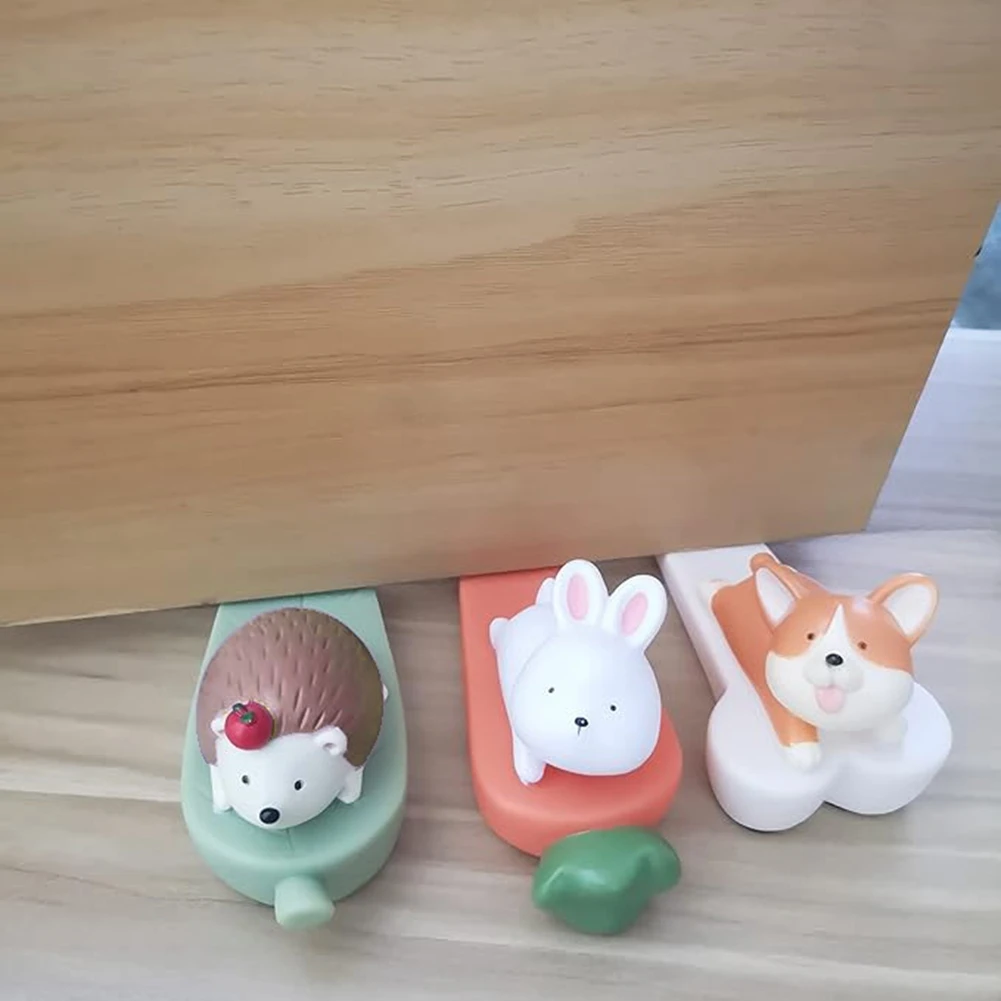 D Door Stoppers, Cute Small Door Stopper, Hedgehog Door Stops Animal Doorstop Door Wedge-A68X