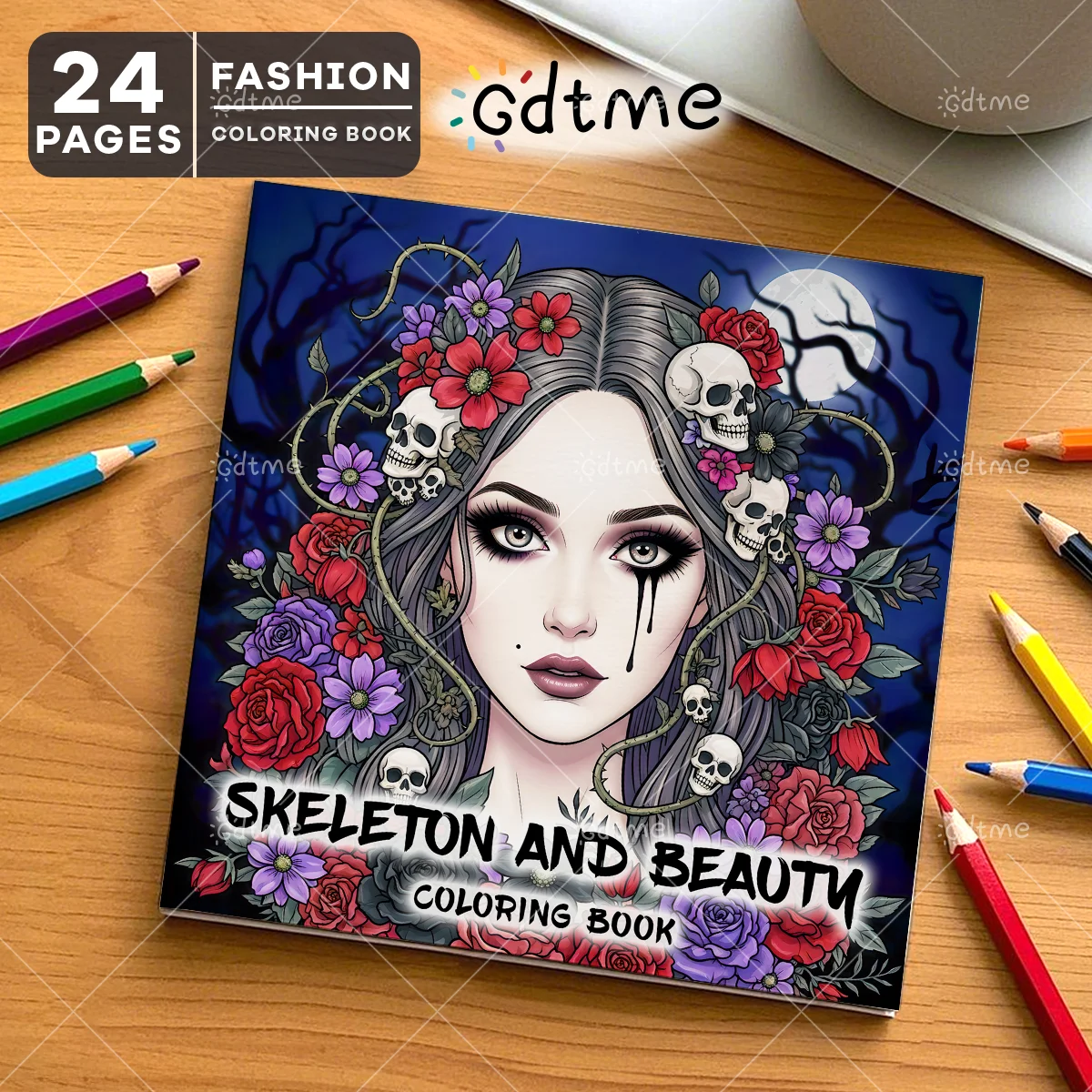 

Книжка-раскраска для взрослых GLAMOUR SKULLS — милый удобный дизайн с смелыми и легкими узорами для релаксации, рисования и рисования своими руками.