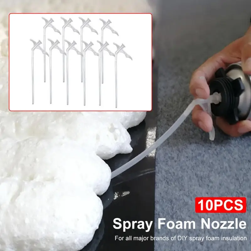 Spray Foam Replacement Tube With Catheter 10Pcs/set DIY Polyurethane Foam Glue Connection Tube For Gap Filling