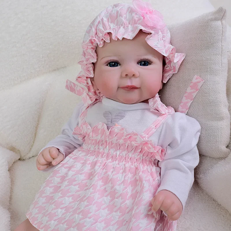 

19-дюймовая 48-сантиметровая кукла Джульетта всего тела для девочек Reborn Baby с раскрашенными волосами, милая кукла с голубыми глазами