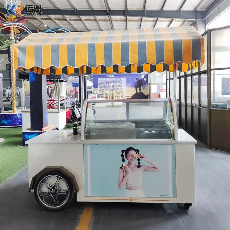 Hot Sale Street Application Gelato Cart Italian Ice Cream Cart With Europe Standard