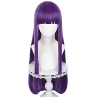 Anime Fern Cosplay Wig 80cm Purple Straight Hair Halloween Heat Resistant Synthetic Wigs