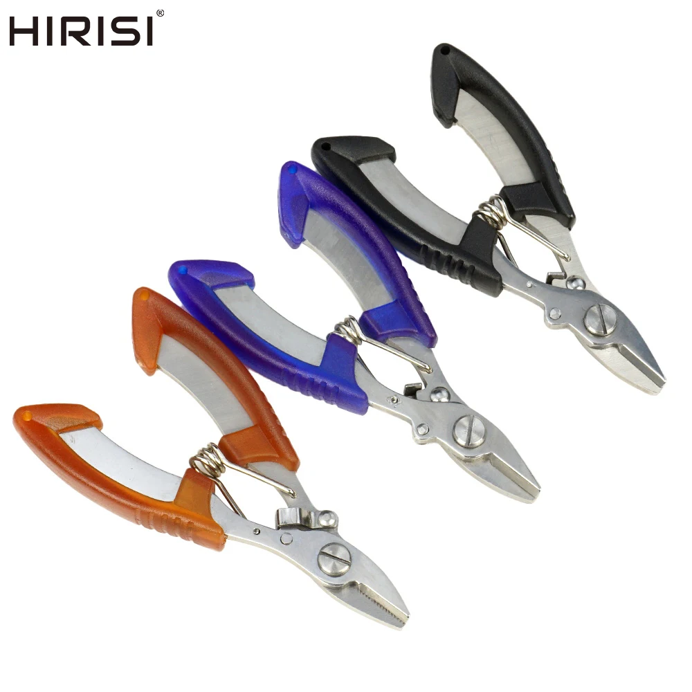 Hirisi JD03 Stainless Steel Fishing Scissors Tackle Tool with Nylon Pouch for Cutting PE Line Braid Monofilament Terminal Tackle