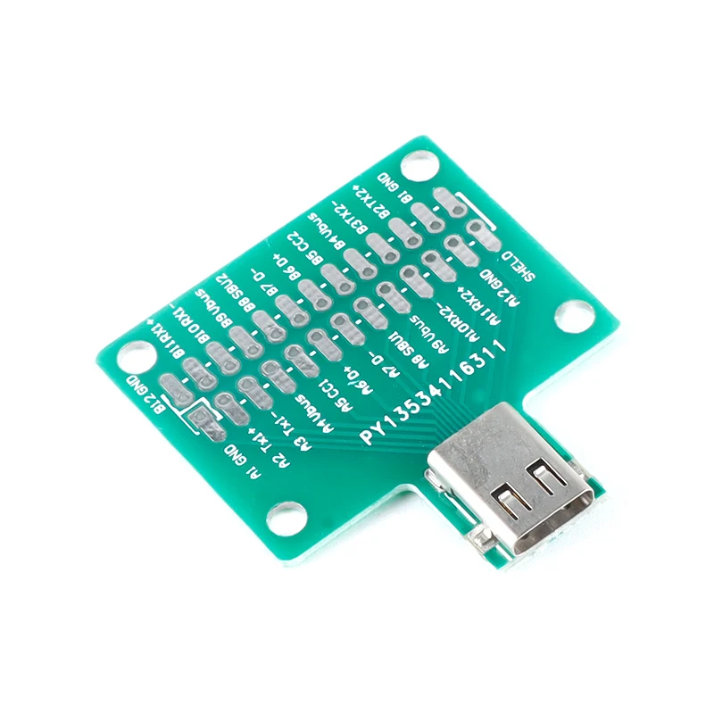 

Тестовая плата адаптера гнездового сиденья TYPE-C USB3.1 с печатной платой, 24-контактный разъем кабеля для передачи данных с гнездовой головкой 38*41 мм