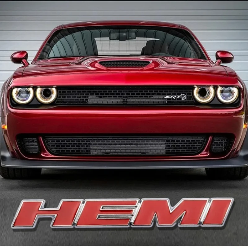 Emblema Adesivo Decorativo 33D Hemi para Grade Dianteira para Dodge RT RAM JCUV Nitro Caliber Viper Dakota Journey Caravan Charger Durango