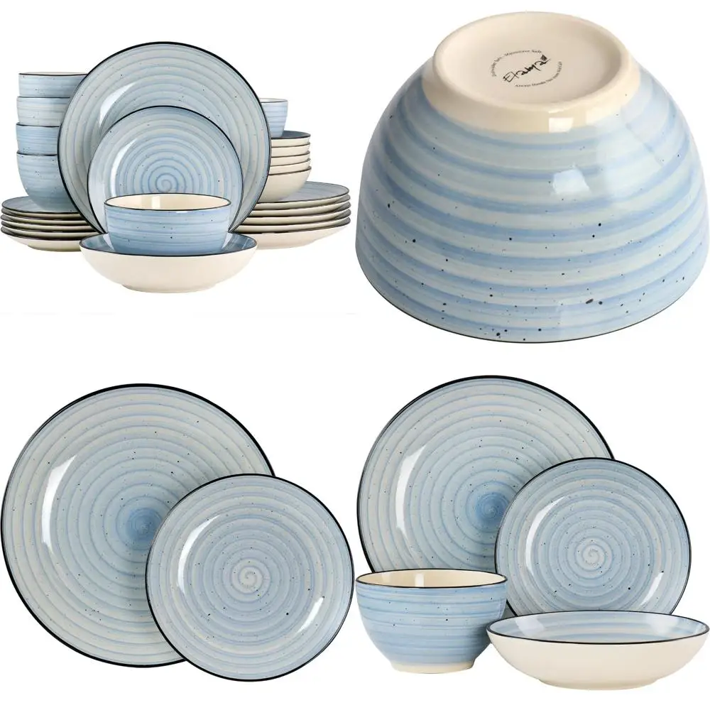 

btat- porcelain white dinner plates, set of 6, 10.6 inch, salad serving modern round dishes, smooth glaze, dishwasher safe, micr