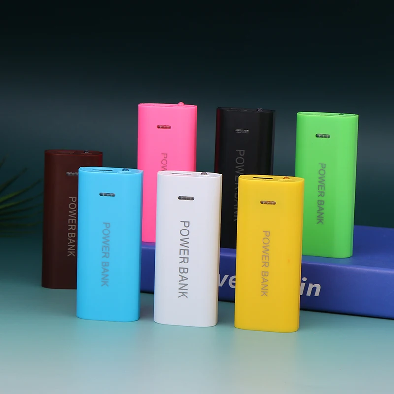 Portable 18650 Battery Case – DIY 2-Cell Power Bank Box with 5V/1A Output & Indicator Light