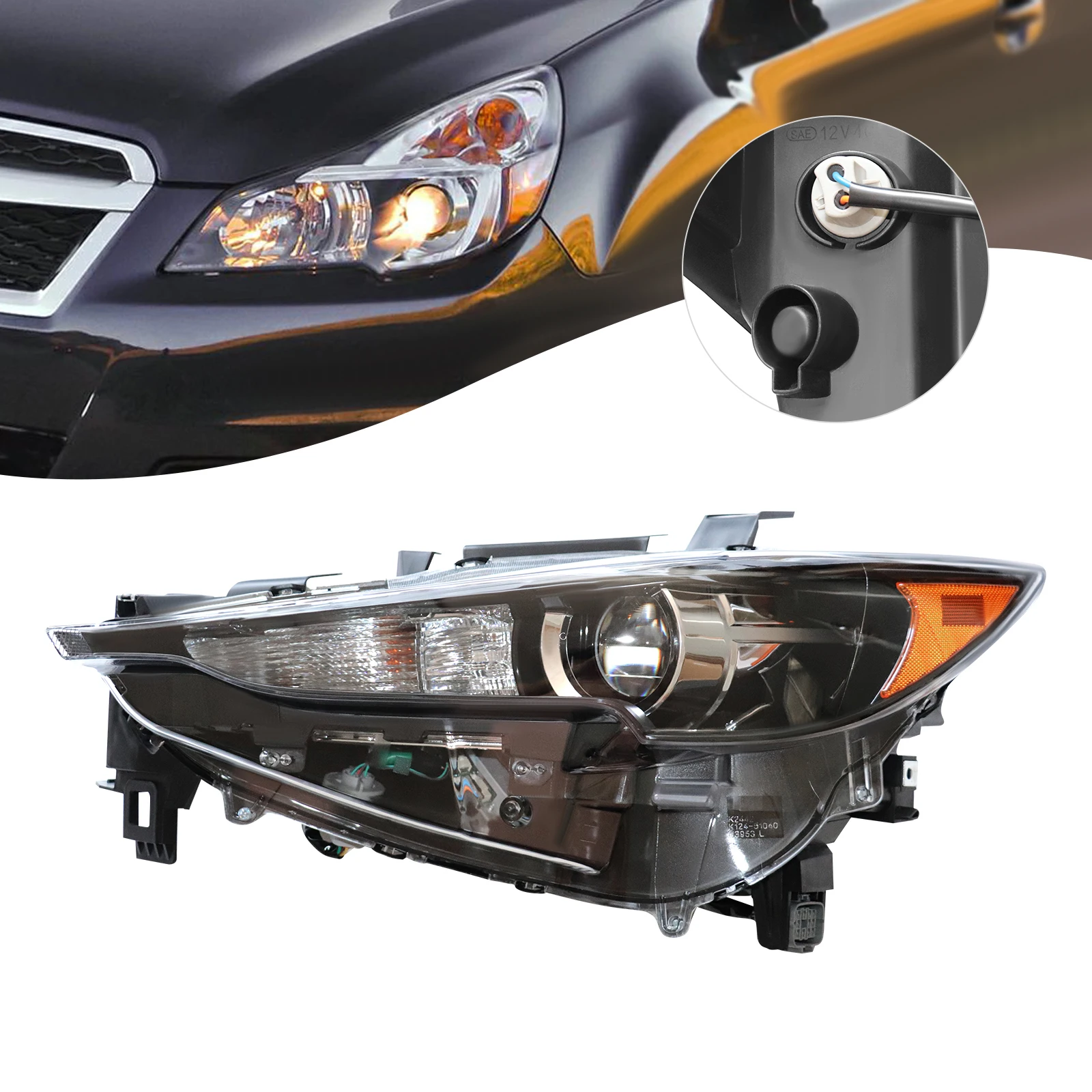 Halogen des linken fahrers eitigen Scheinwerfers chein werfers für 2010-2014 Subaru Legacy & Outback