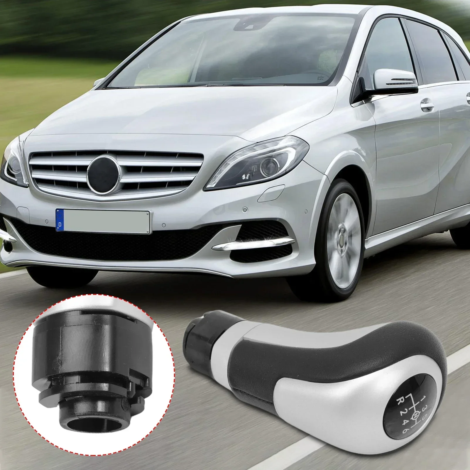 

6-скоростная кожаная ручка переключения передач, руководство для Mercedes Benz Class A B W176 W246