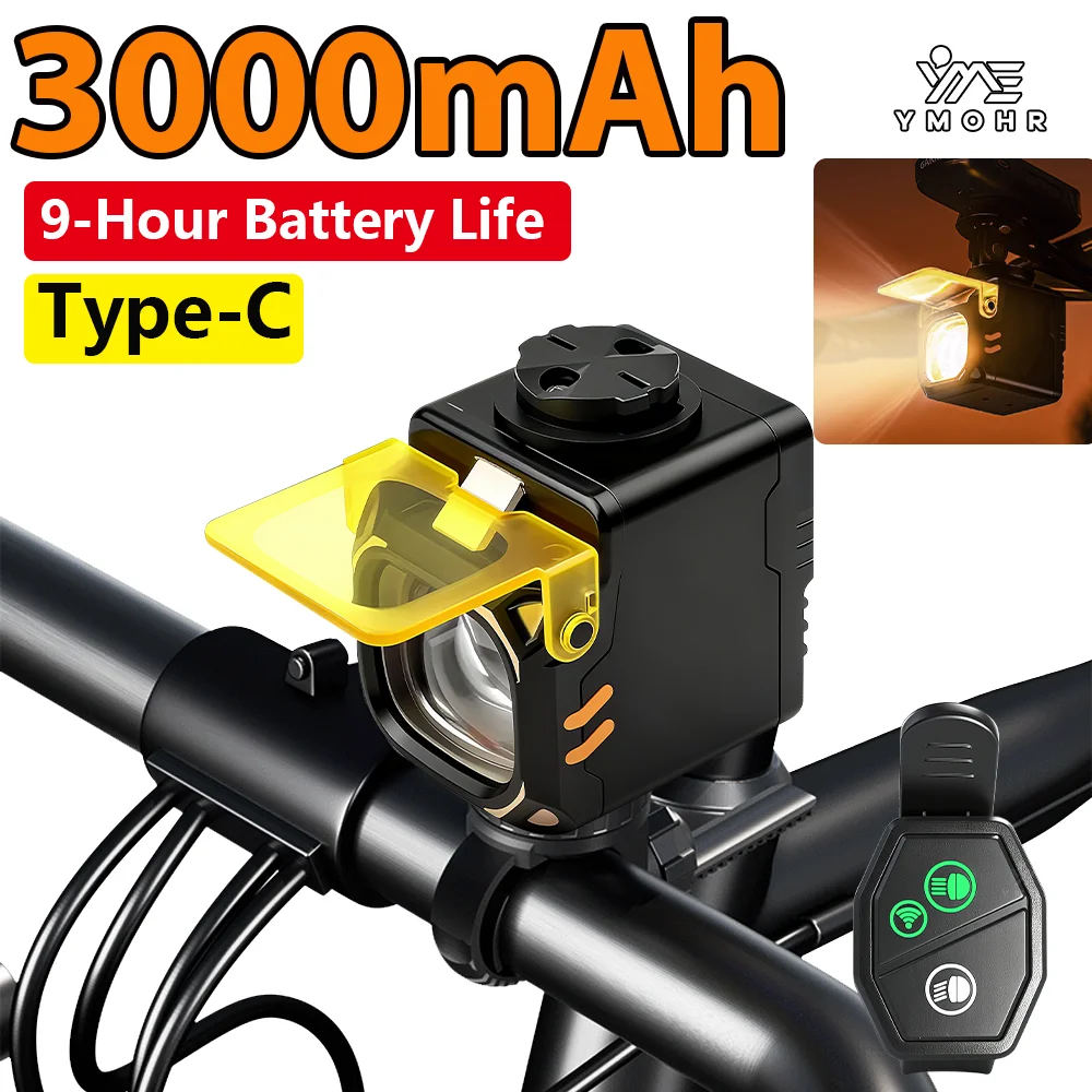 

3000mAh Bicycle Front Light Aluminum alloy Bike Light USB Rechargeable Headlights Flashlight Waterproof MTB Road Cycling Lamp