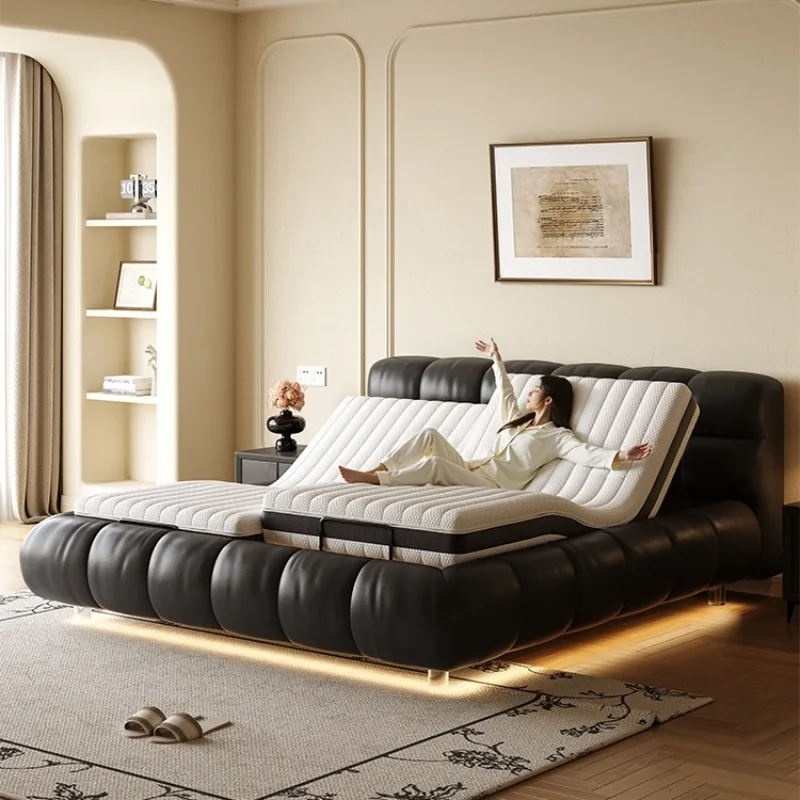 Fully automatic smart electric bed, voice zero gravity coaxing sleep massage lift bed
