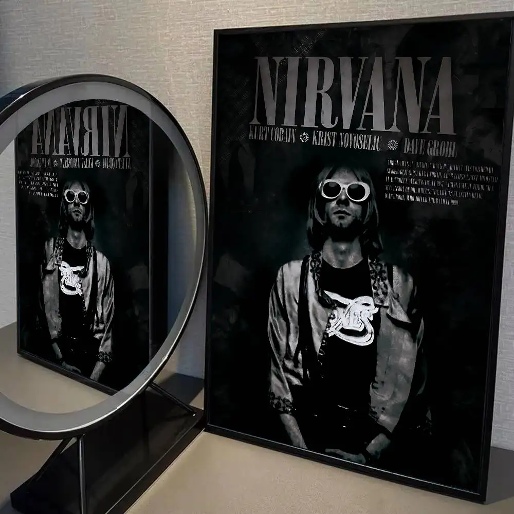 Hot N-Nirvana-K-Kurt Cobain Poster Print A5 A4 A3 A2 Wall Art
