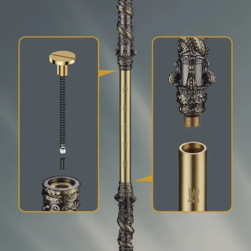 Portable Monkey King Kerosene Lighter Windproof Mini Retro Grinding Wheel Ignition Golden Cudgel Lighters Smoking Gift for Men