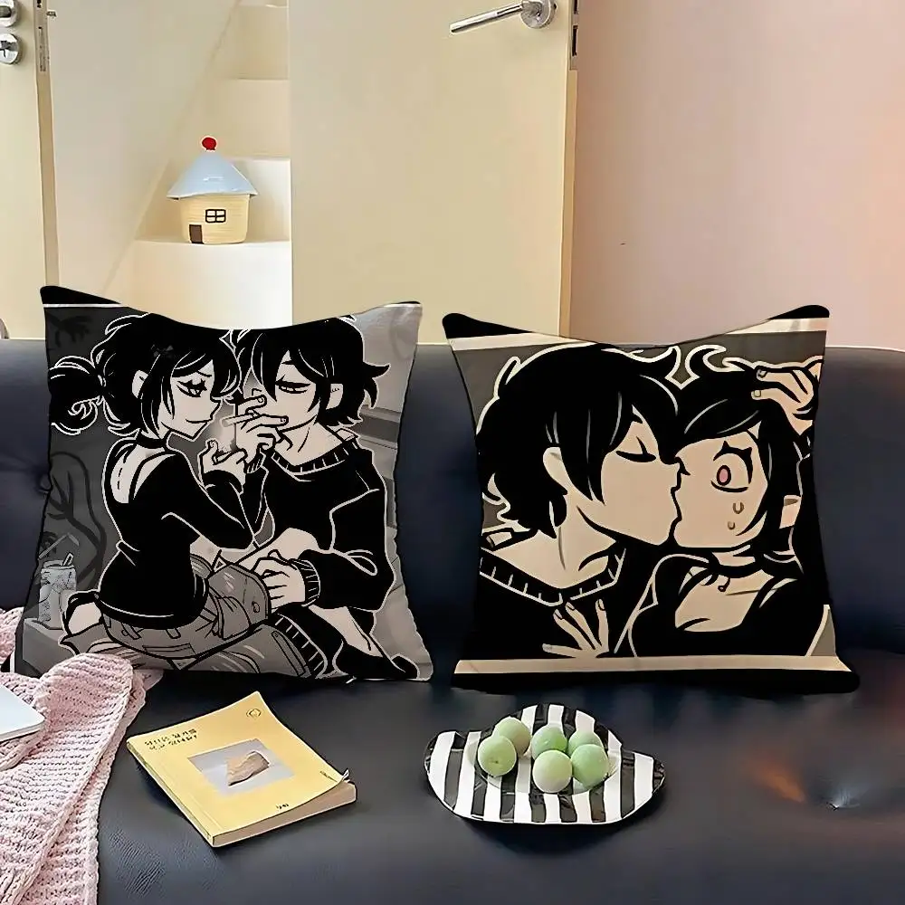 

T-The Coffin Of Andy And Leyley Cute Pillow Case Throw Pillow Cover Nordic Vintage Style Cushion Covers Home Living Room Sofa C